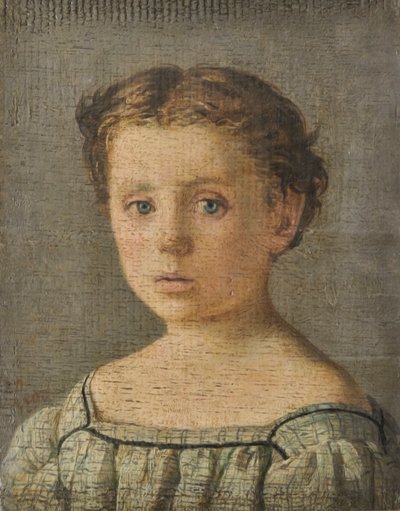 Dětský portrét, asi 1864-65 (olej na desce) od Silvestro Lega