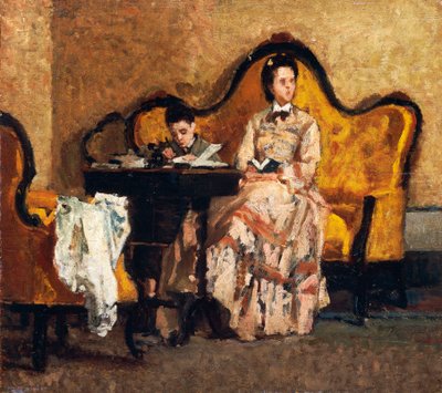 Domácí úkol, Silvestro Lega (1826-1895) od Silvestro Lega