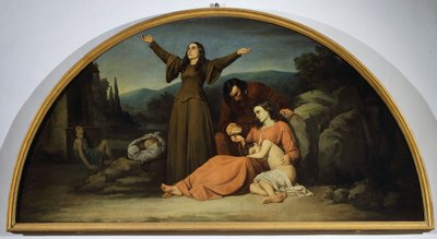 Lunette of Famine, od Silvestra Lega (1826-1895), Canton Oratory, Modigliana, Emilia Romagna od Silvestro Lega
