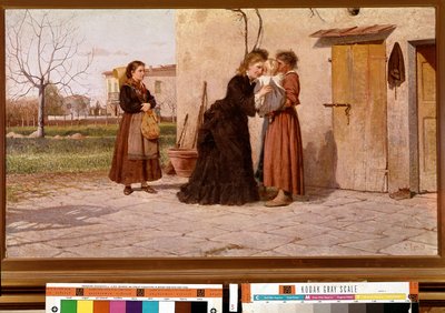 Návštěva sestry (olej na plátně od Silvestro Lega