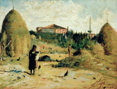 Villa Bandini al Gabbro, cca 1889-90 (olej na desce) od Silvestro Lega