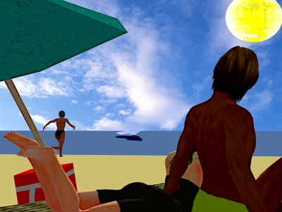 Útěk před sluncem: Digitální plážová idyla od Silvia Martini