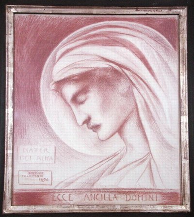 Hle služebnice Páně: Matka Boží Alma od Simeon Solomon