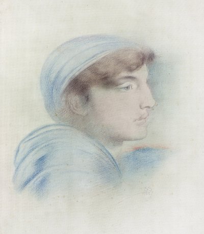 Obrázek Studie v profilu od Simeon Solomon