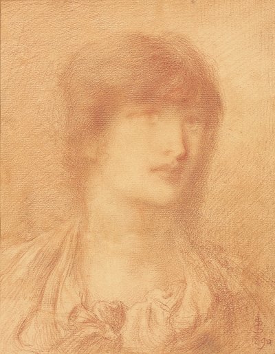 Hlava mladé dívky, 1890 od Simeon Solomon