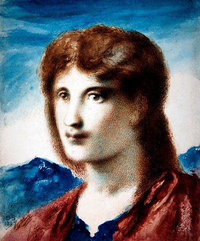 Hlava mladého muže od Simeon Solomon