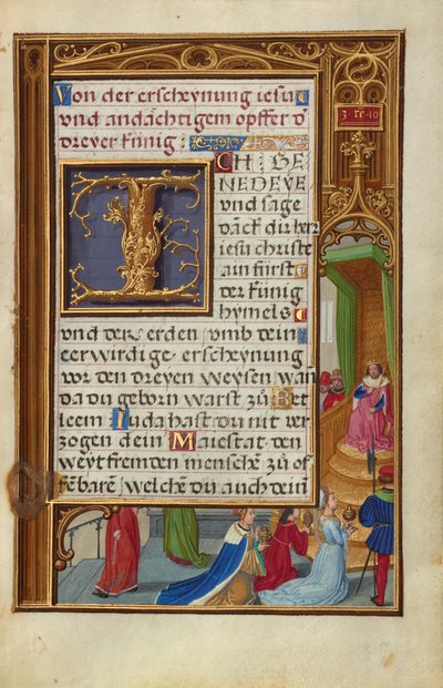 Die Königin von Saba vor König Salomo od Simon Bening