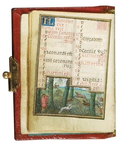 Folio z miniaturní Knihy hodin, použití Řím, Bruggy od Simon Bening