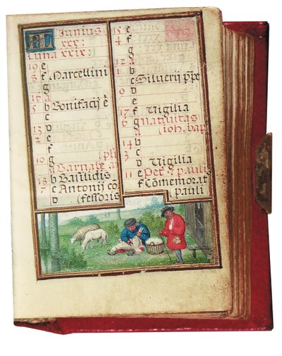 Folio z miniaturní Knihy hodin, použití Řím, Bruggy, 1530-35 od Simon Bening