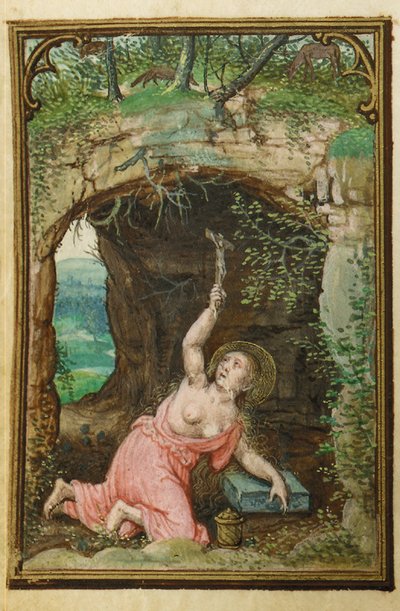 Folio z miniaturní Knihy hodin, použití Řím, Bruggy, 1530-35 od Simon Bening