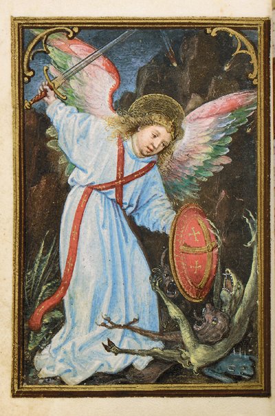 Folio z miniaturní Knihy hodin, použití Řím, Bruggy, 1530-35 od Simon Bening