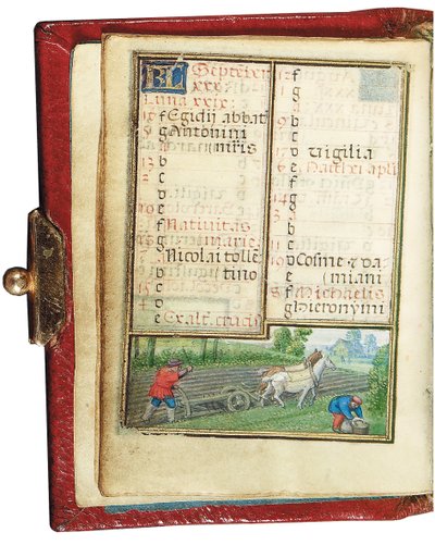 Folio z miniaturní Knihy hodin, použití Řím, Bruggy, 1530-35 od Simon Bening