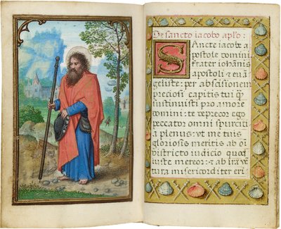 Folio z miniaturní Knihy hodin, použití Řím, Bruggy, 1530-35 od Simon Bening