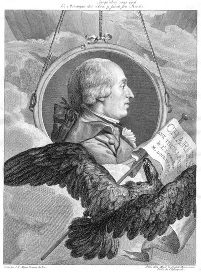 Jacques Alexandre Cesar Charles, francouzský fyzik, c1783. od Simon Charles Miger