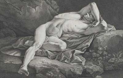 Studie mužského aktu, 1762. od Simon Charles Miger
