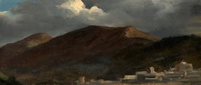 Cloud nálada v měsíčním světle v horách od Simon Denis