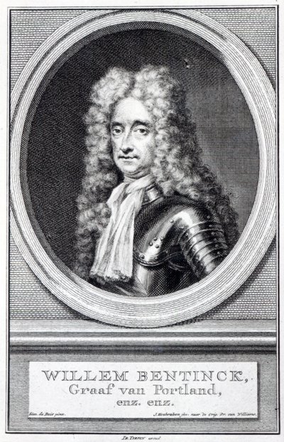William Bentinck, 1. hrabě z Portlandu, vyryl Jacobus Houbraken podle originálu Roberta Williamse od Simon Du Bois