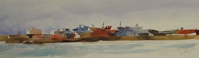 Chantier marine 2008 (akvarel) od Simon Fletcher