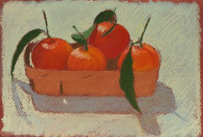 Vánoční mandarinky, 2015 (pastel na papíře) od Simon Fletcher