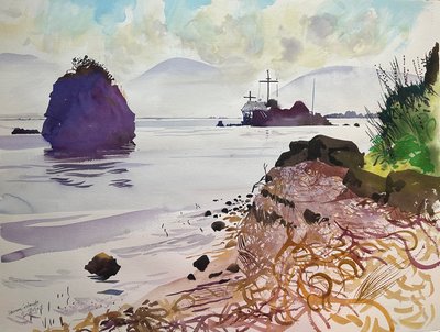 Jónské ostrovy, 2008 (akvarel) od Simon Fletcher
