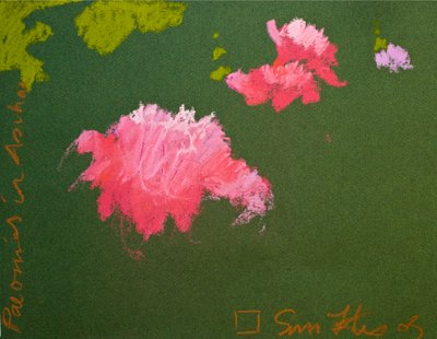 Pivoňky v Aschau (pastel na papíře) od Simon Fletcher