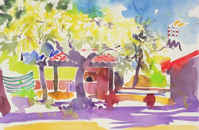Port le Bar, Francie, 2006 (akvarel) od Simon Fletcher
