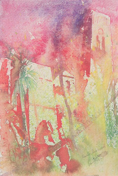 Ravello rufulo, Itálie, 2001 (akvarel) od Simon Fletcher
