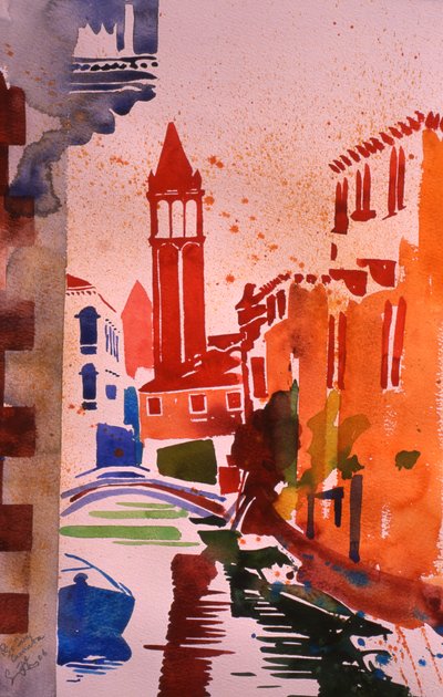 Rio San Barnaba, 2006 (akvarel na papíře) od Simon Fletcher