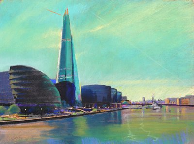 Střep z Tower Bridge, 2015 (pastel) od Simon Fletcher