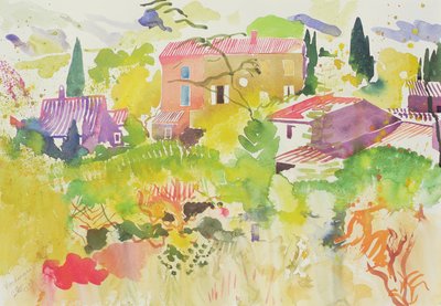 Vendanges I, 2007 (akvarel) od Simon Fletcher