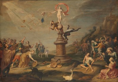 Bohyně Fortuna rozdává své dary od Simon Flocquet (attributed to)