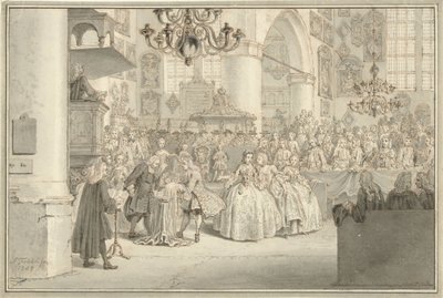 Křest prince Williama V., 1748 od Simon Fokke