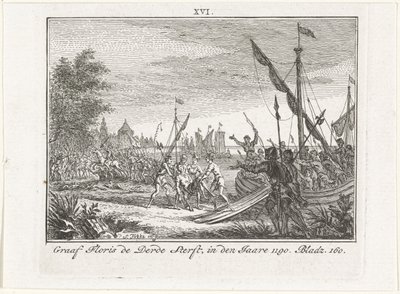 Smrt Florise III z Holandska v Antiochii, 1784 od Simon Fokke