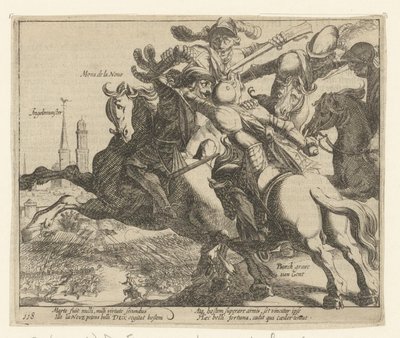 François de la Noue zajatý během bitvy u Ingelmunsteru, 1580 od Simon Frisius