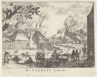 Pohled na Houtewael nedaleko Amsterdamu od Simon Frisius