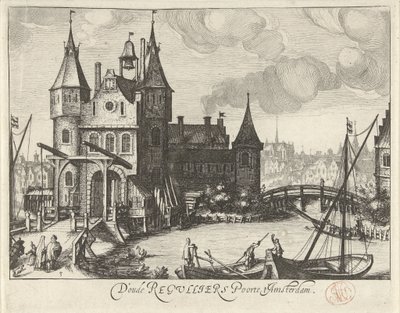 Pohled na První Regulierskou bránu v Amsterdamu od Simon Frisius