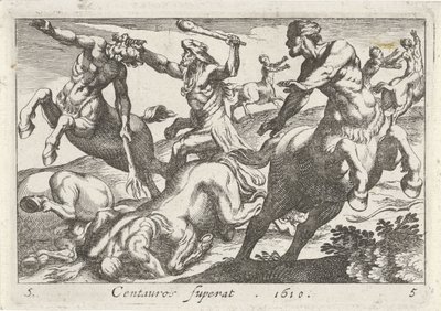 Herkules v boji s kentaury od Simon Frisius