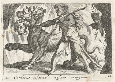 Herkules pomstí Cerbera Cerberus infernal trifaux je uhašen (název na předmětu) Herculische theme
