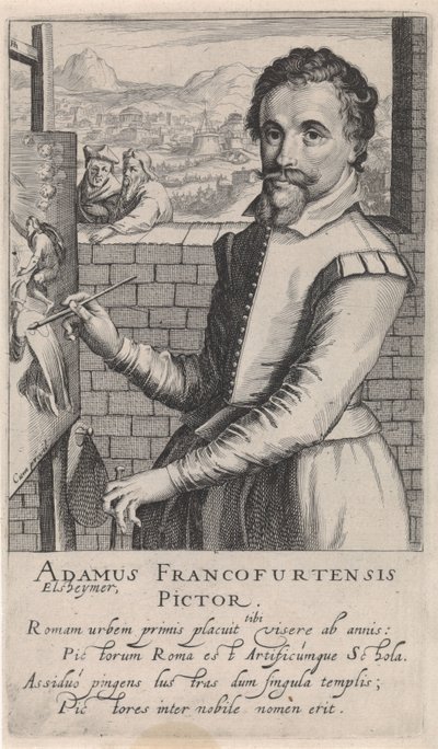 Portrét Adama Elsheimera od Simon Frisius