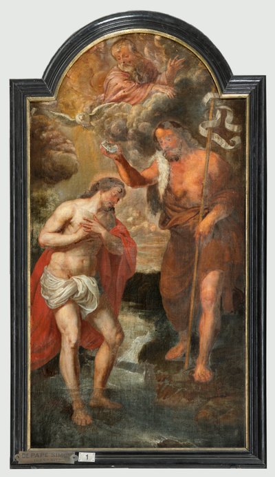 Farní kostel (Sint-Walburgakerk). Malba, triptych. Simon De Pape (?). Vykoupení křesťanských otroků Turkovi. od Simon II de Pape