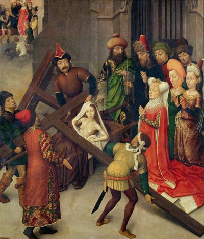 Svatá Helena a zázrak pravého kříže od Simon Marmion