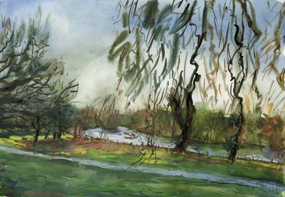 Buccleuch Gardens (akvarel a kvaš na papíře) od Simon Neville