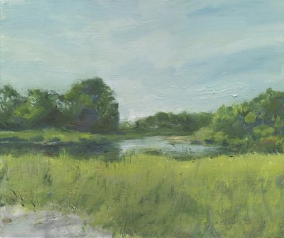 Pláž Burying Hill, 2013 (olej na plátně) od Simon Neville