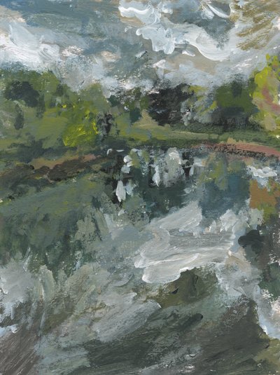 Rybník č. 2 , 2023 (akryl na papíře) od Simon Neville