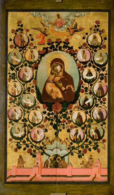 Strom státu Moskva (Chvála Panny Marie Vladimírské) od Simon Ushakov