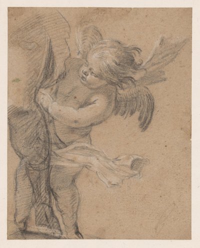 Anděl u nohy svatého Rocha od Simon Vouet