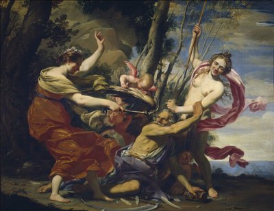 Otec Čas přemožený láskou, nadějí a krásou, 1627 od Simon Vouet