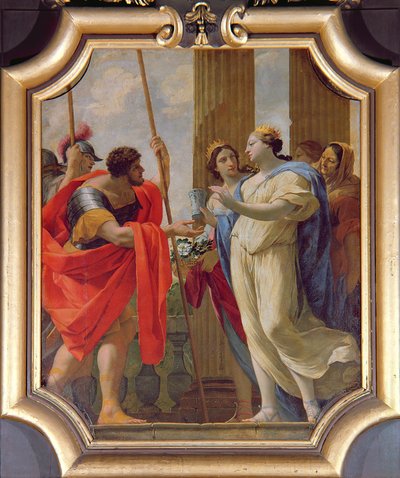 Polydamne dává Menelaovi a Heleně léky Enula Campana a Moly od Simon Vouet