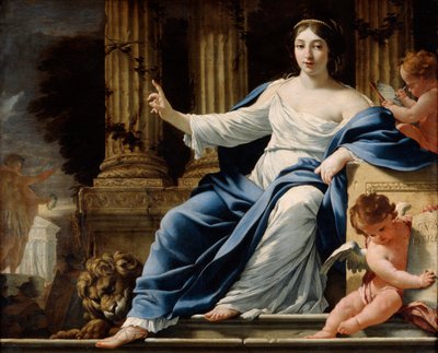 Polyhymnia, Múza výmluvnosti, 17. století od Simon Vouet