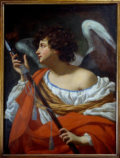 Anděl nesoucí kopí probodl Kristovo srdce a houba namočená v octě Obraz Simon Vouet od Simon Vouet